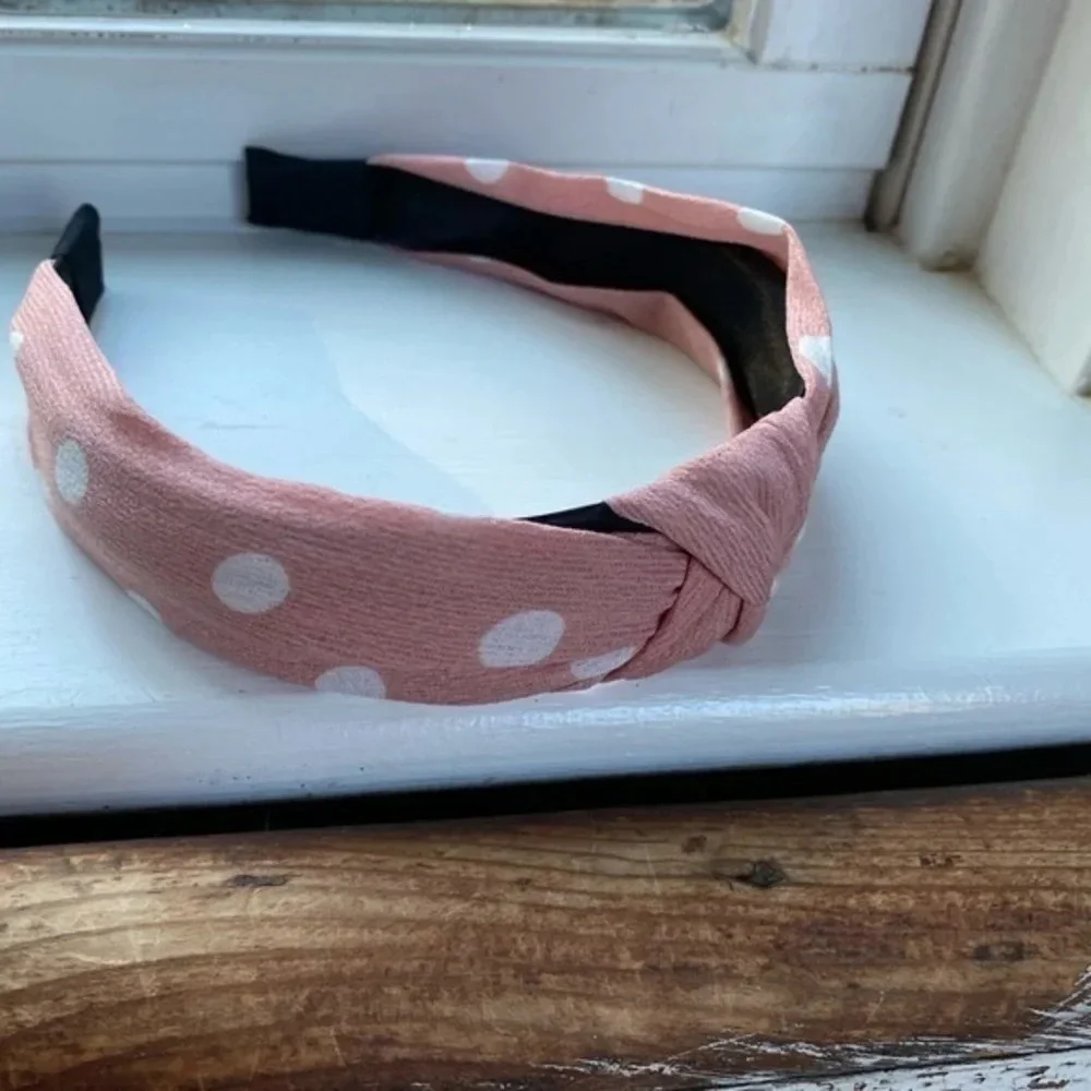 Anthropologie Pink Polk A Dot headband